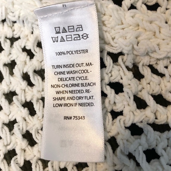 Nicole Miller Artelier Hoodie Cardigan Open Front Mesh White Sweater - Picture 6 of 9